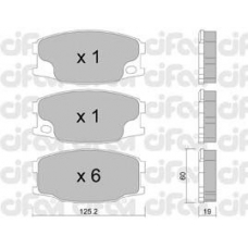 822-622-0 CIFAM Комплект тормозных колодок, дисковый тормоз