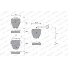 151-1263 WEEN Комплект тормозных колодок, дисковый тормоз
