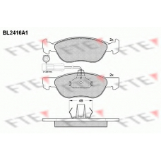 BL2416A1 FTE Комплект тормозных колодок, дисковый тормоз