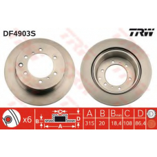 DF4903S TRW Тормозной диск