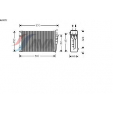 AL6015 AVA Теплообменник, отопление салона