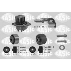 3900017 SASIC Водяной насос + комплект зубчатого ремня