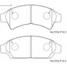 KD2712 ASIMCO Комплект тормозных колодок, дисковый тормоз
