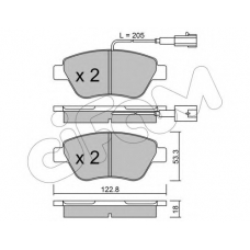 822-321-3 CIFAM Комплект тормозных колодок, дисковый тормоз