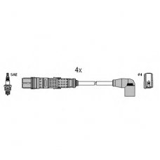 134961 HITACHI Комплект проводов зажигания