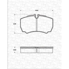 363702161274 MAGNETI MARELLI Комплект тормозных колодок, дисковый тормоз