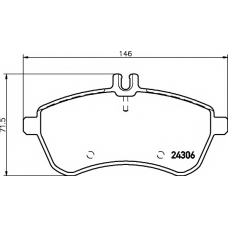 8DB 355 012-601 HELLA PAGID Комплект тормозных колодок, дисковый тормоз