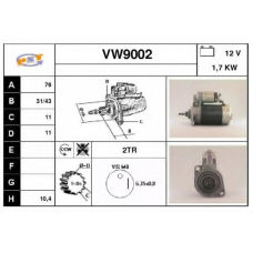 VW9002 SNRA Стартер