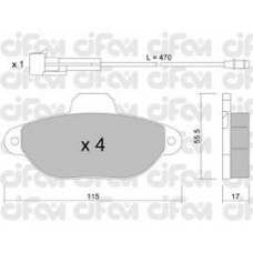 822-159-0 CIFAM Комплект тормозных колодок, дисковый тормоз