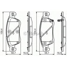 0 986 495 134 BOSCH Комплект тормозных колодок, дисковый тормоз