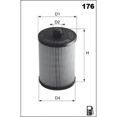 ELG5428 MECAFILTER Топливный фильтр