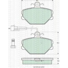 8110 15900 TRIDON Brake pads - front