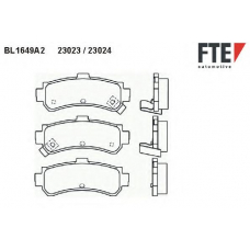 BL1649A2 FTE Комплект тормозных колодок, дисковый тормоз
