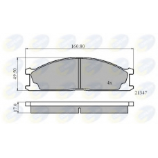 CBP0423 COMLINE Комплект тормозных колодок, дисковый тормоз