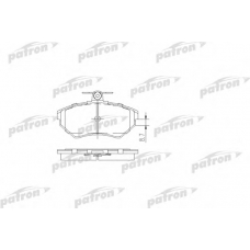 PBP1312 PATRON Комплект тормозных колодок, дисковый тормоз