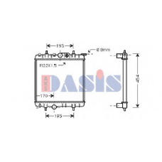 161450N AKS DASIS Радиатор, охлаждение двигателя