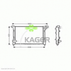 31-0150 KAGER Радиатор, охлаждение двигателя