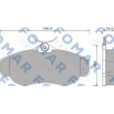FO 646981 FOMAR ROULUNDS Комплект тормозных колодок, дисковый тормоз