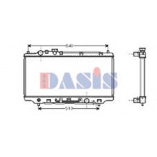 110280N AKS DASIS Радиатор, охлаждение двигателя