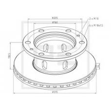 026.652-10A PE Automotive Тормозной диск