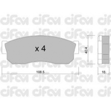 822-202-1 CIFAM Комплект тормозных колодок, дисковый тормоз