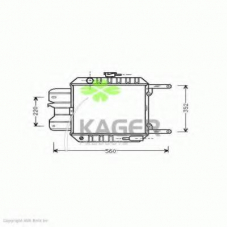 31-0223 KAGER Радиатор, охлаждение двигателя