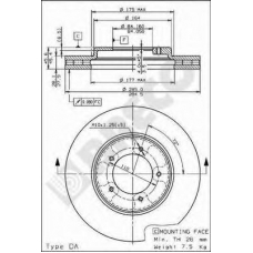 BS 8296 BRECO Тормозной диск