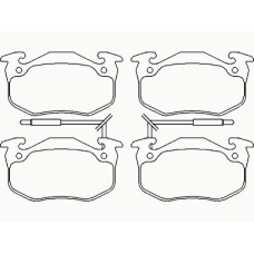 P 68 015 BREMBO Комплект тормозных колодок, дисковый тормоз