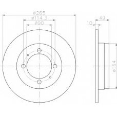 8DD 355 103-301 HELLA Тормозной диск