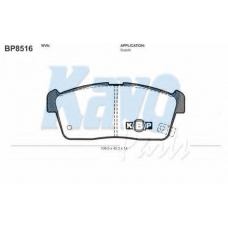 BP-8516 KAVO PARTS Комплект тормозных колодок, дисковый тормоз