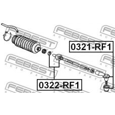 0322-RF1 FEBEST Осевой шарнир, рулевая тяга