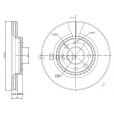 0 986 BB4 287 BOSCH Тормозной диск