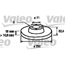 186621 VALEO Тормозной диск
