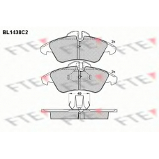 BL1438C2 FTE Комплект тормозных колодок, дисковый тормоз