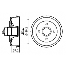 0 986 477 117 BOSCH Тормозной барабан