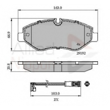 ADB21555 COMLINE Комплект тормозных колодок, дисковый тормоз