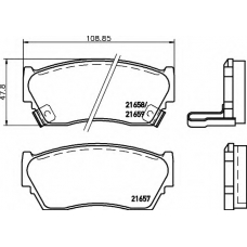 8DB 355 016-351 HELLA Комплект тормозных колодок, дисковый тормоз