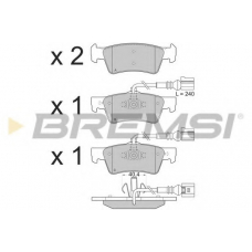 BP3282 BREMSI Комплект тормозных колодок, дисковый тормоз