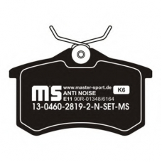 13-0460-2819-2N-SET-MS MASTER-SPORT Комплект тормозных колодок, дисковый тормоз