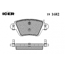 181682 ICER Комплект тормозных колодок, дисковый тормоз