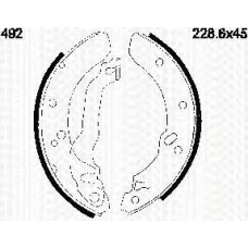 8100 16492 TRIDON Brake shoes