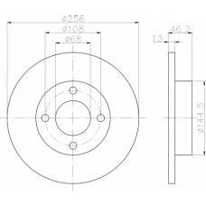 8DD 355 100-581 HELLA PAGID Тормозной диск