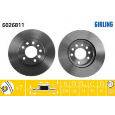 6026811 GIRLING Тормозной диск