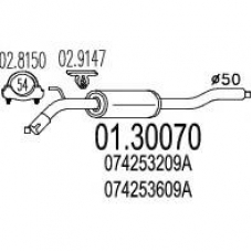 01.30070 MTS Предглушитель выхлопных газов