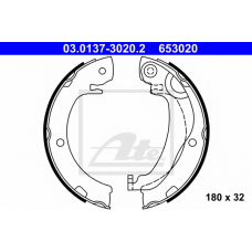 03.0137-3020.2 ATE Комплект тормозных колодок, стояночная тормозная с