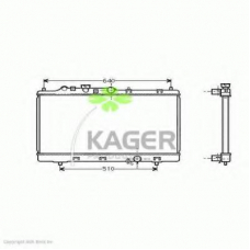 31-1406 KAGER Радиатор, охлаждение двигателя