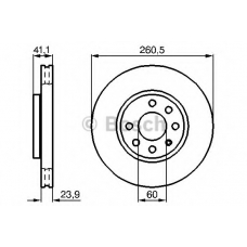 0 986 479 B46 BOSCH Тормозной диск