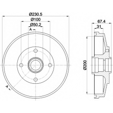 MBD313 MINTEX Тормозной барабан