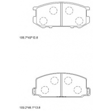 KD2767 ASIMCO Комплект тормозных колодок, дисковый тормоз