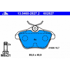 13.0460-2827.2 ATE Комплект тормозных колодок, дисковый тормоз